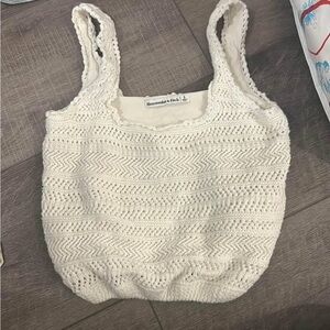 Abercrombie & Fitch Ivory Knit Tank Top